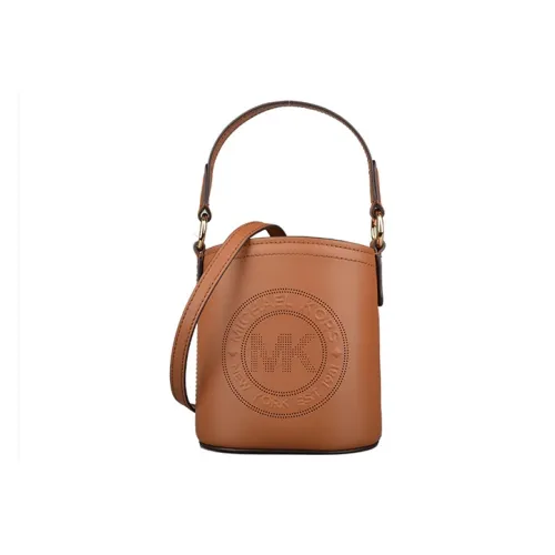 MICHAEL KORS Aidy Кожа Ведрообразная Сумка Клатч Ручная Сумка Сумка через плечо Маленькая Женская Коричневая