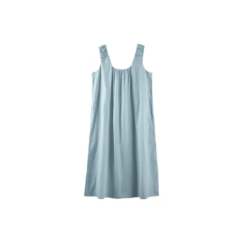 Empowering Words Лето Широкая Резинка Топ на Бретелях Дом Ночная Рубашка Женская Синяя