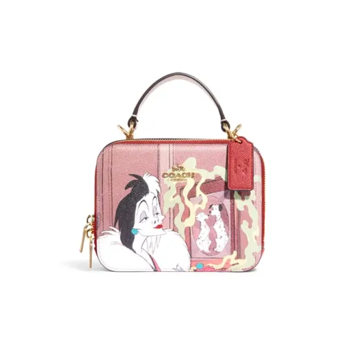 COACH Disney Коллаборация кожа через плечо сумка женская розовый