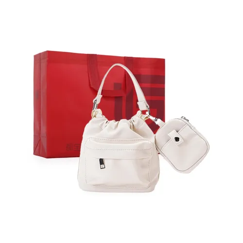 Dubaolu Ткань Ведрообразная Сумка Сумка через плечо Сумка Маленькая Женская Серый Черный Экрю