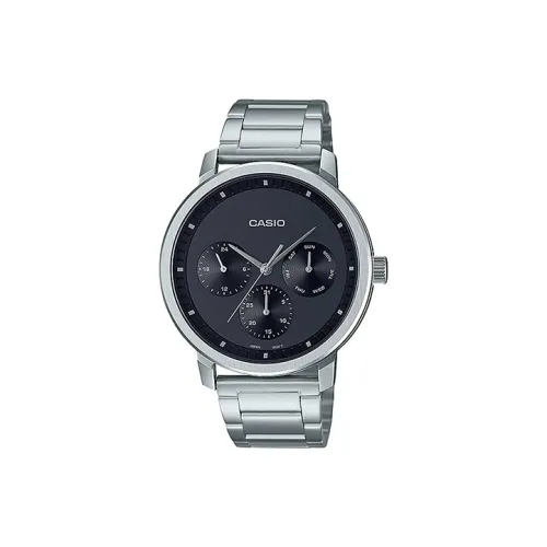 CASIO Standard Series Кварцевый механизм Нержавеющая сталь Ремешок Часы Мужские Черный циферблат MTP B305D 1EV