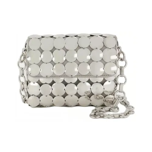 Paco Rabanne Алюминиевый сплав Металл Сумка через плечо Женская Серебряная