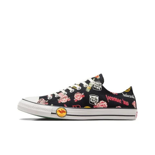 Converse Chuck Taylor All Star Low Top Canvas Shoes Black Pink Men's
