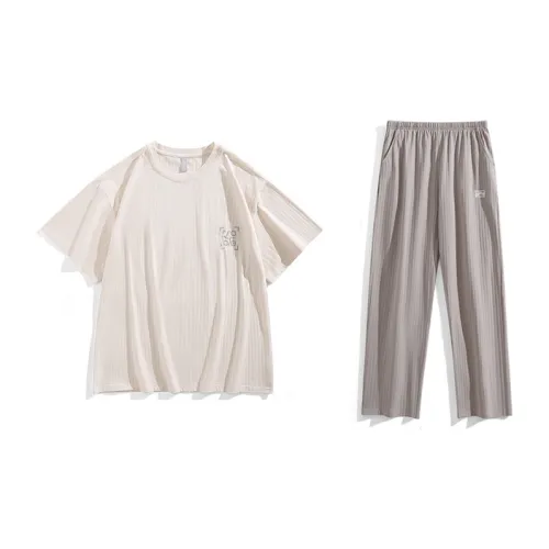 Fadaiqi Пижамный комплект мужской кремовый абрикос