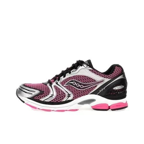 Saucony ProGrid Triumph 4 Кроссовки с амортизацией износостойкий низкий топ повседневная обувь для мужчин розовый серебряный