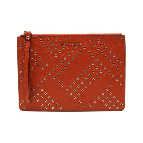 MICHAEL KORS Jet Set Travel Кожаный клатч для монет кошелек сумка женский красный