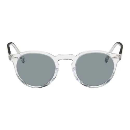 Oliver Peoples Ацетат OVAL SUNGLASSES Мужской Прозрачный