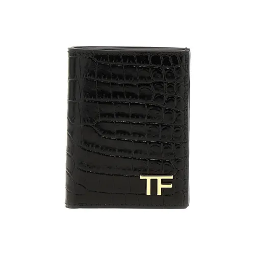 TOM FORD Телячья кожа Держатель для карт Держатель для карт Мужской Черный