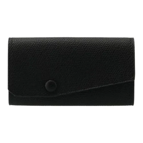 Valextra Коровья кожа Key Pouch Стандартный Унисекс Черный