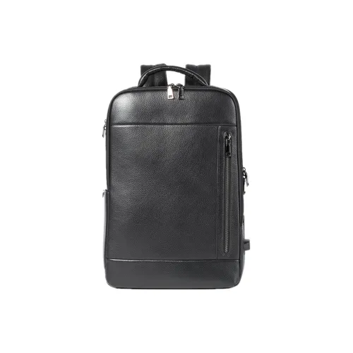 NOMK Top Коровья кожа Carry Рюкзак Большой Мужской Черный