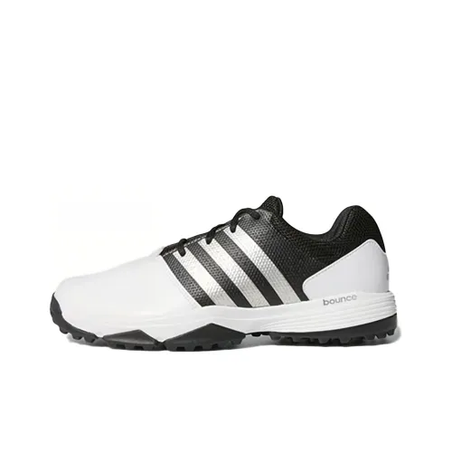 Adidas Traxion Slip-resistant Abrasion-resistant Низкий топ Обувь для гольфа Мужская Белый Черный