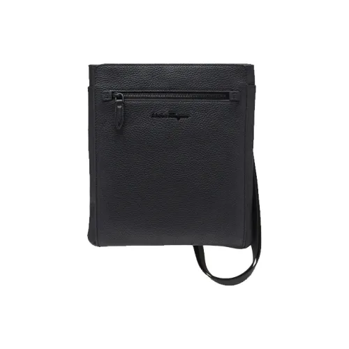 Ferragamo Сумка через плечо из коровьей кожи сумка обычная мужская черная