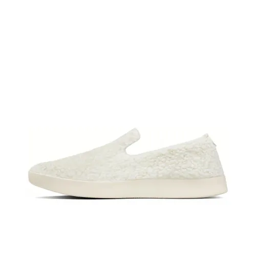 Allbirds Wool Lounger Fluffs Амортизаторы Shock Absorbers Противоскользящий Низкий Топ Спортивная Повседневная Обувь Женская Натуральный Белый