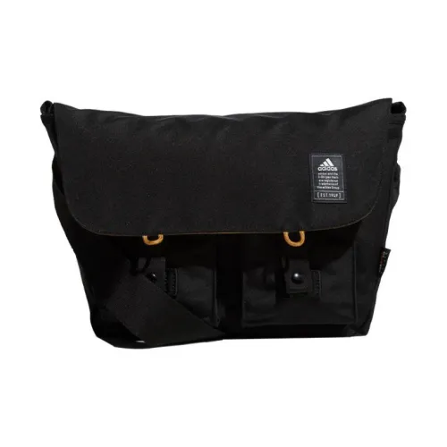 Adidas Переработанный полиэстер Курьерская сумка Сумка через плечо Стандартная Унисекс Чисто черный