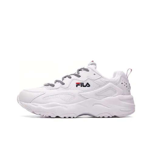FILA Tracer Амортизация And Дышащий Низкий Топ Кэжуал Женские Белые
