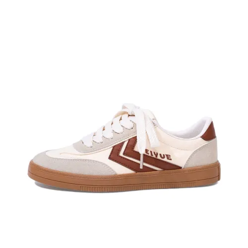 Feiyue Canvas Shoes Low Top Beige/Brown Women's