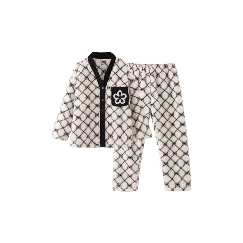 Chun Xi CX 19888 Черно-белая клетка Унисекс Пижамные комплекты