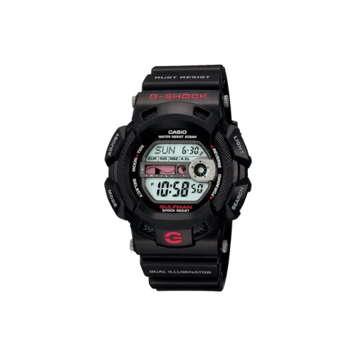 CASIO MASTER OF G Sea Series G SHOCK Collection Кварцевый механизм Смольный ремешок Часы Мужские Черный циферблат