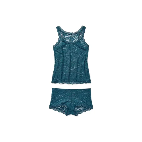 Victoria's Secret Розовый ADORE ME Roanne Танк + Шорты Комплект для сна Синий Комплект пижамы Женские Коралловый синий