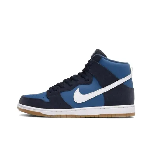 Nike Dunk SB Pro Anti-Slip Lightweight High Top Скейтборд Кроссовки Unisex Black Blue
