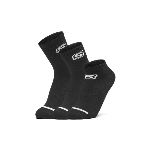 Skechers Угольно-черный 3 шт Женские Носки MID до икры
