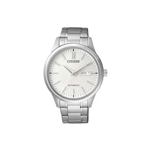CITIZEN Механический механизм нержавеющая сталь ремешок часы 40 мм мужские белый циферблат