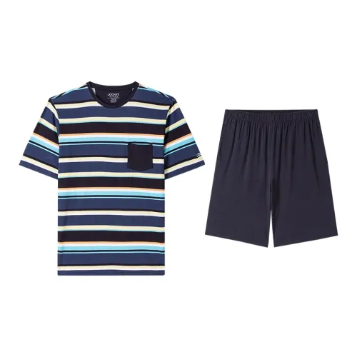 JOCKEY Синий/Желтый Полосы Мужской Пижамный Комплект