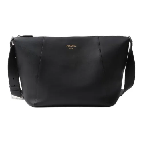 PRADA GRAIN LEATHER Сумка через плечо Сумка на плечо Мужская Черная