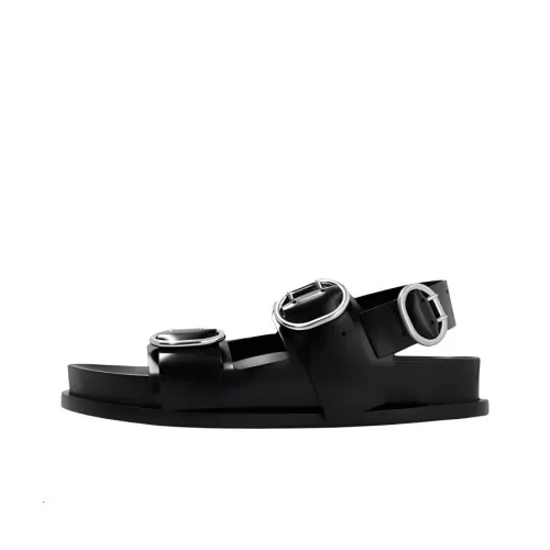 JIL SANDER Пляжные сандалии, черные, женские