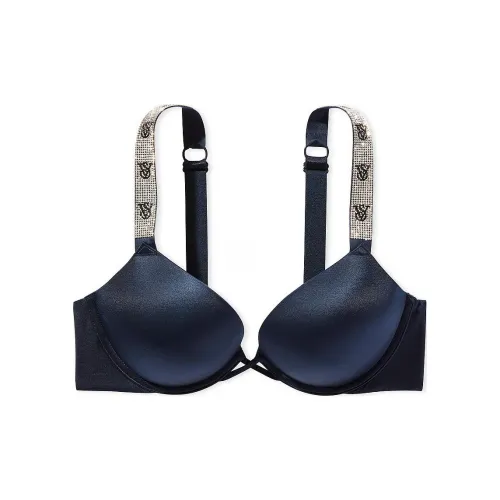 Victoria's Secret Розовый VERY Сексуальный Bombshell Увеличение на 2 чашки Сглаженный Бюстгальтер Noir Темно-синий Синий Бюстгальтер Женские Морской Синий