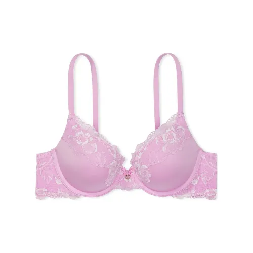 Victoria's Secret Центральная часть BY Victoria 7448 Сборка Украшение сборкой Позиционирование стиля Perfect Форма PUSH Вверх Кружевная отделка Бюстгальтер Женские Фиолетовый