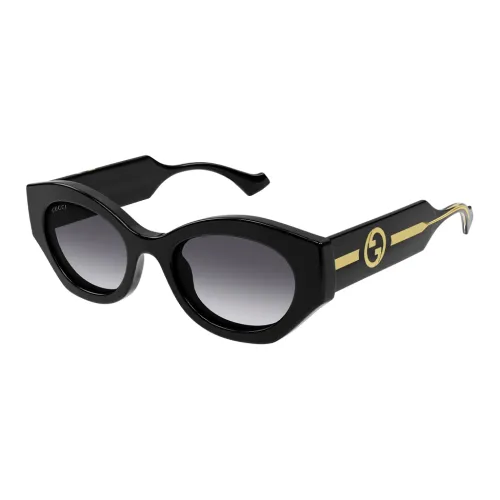 GUCCI Нерегулярная форма Солнцезащитные очки Унисекс Черный