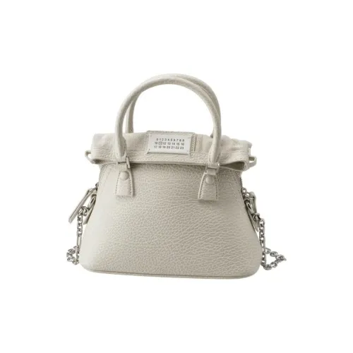 Maison Margiela 5AC Телячья кожа Сумка через плечо Сумка Micro Женская Серый Бежевый