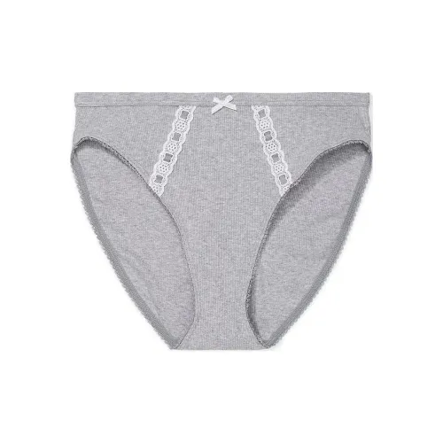 Victoria's Secret Розовый Эластичный хлопок Высокая нога Трусики GREY Нижнее белье Женские 1 упаковка Светло-серый