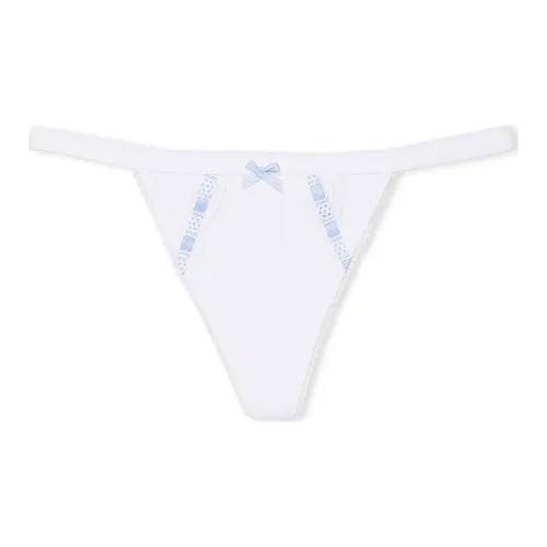 Victoria's Secret Розовый Эластичный Хлопок V STRING Трусики VS Белый Синий Трусики Женские 1 Пачка