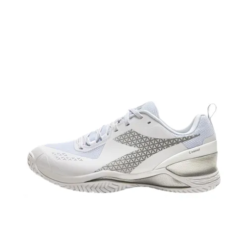 DIADORA Беговые кроссовки Низкие Белые Серебряные Мужские
