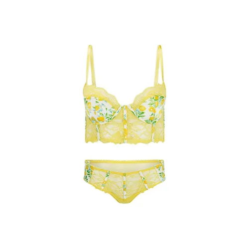 Victoria's Secret Розовый Lisette Longline Бюстгальтер и Трусы Комплект в Дикий Розовый LS Набор Женское Нижнее Белье Лимон