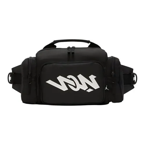 Джордан Полиэстер Сумка Бананка Сумка через плечо Стандартная Унисекс Черная