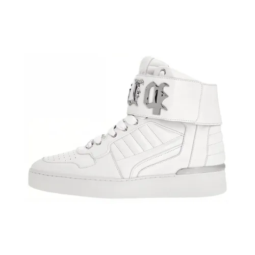 PHILIPP PLEIN Hi Топ Высокие Кроссовки для скейтбординга Мужские Белые