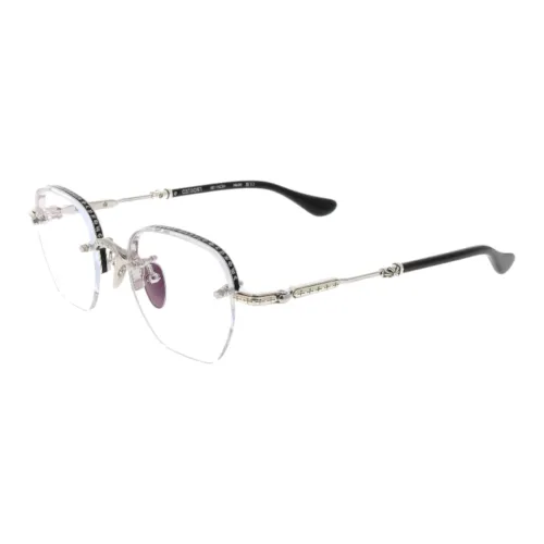 Chrome Hearts Нерегулярная форма Оправы для очков Женские Серебряные