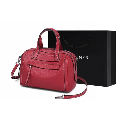 C°BANNER Коровья кожа с синтетической кожей одно плечо сумка стандартная женская красный черный