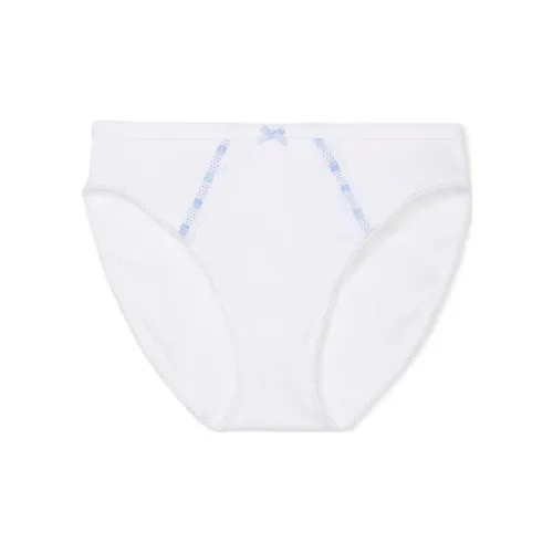 Victoria's Secret Розовый Эластичный хлопок Высокая нога Трусики VS Белый Синий Трусики Женские 1 упаковка Белый и синий цвет