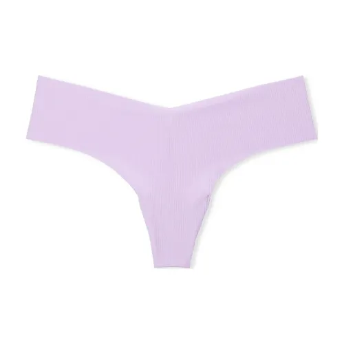 Victoria's Secret Розовый No Show No Show Ribbed Стринг Panty Фиолетовый Нижнее белье Женские 1 Пачка Фиолетовый
