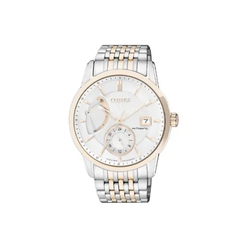 CITIZEN Механический механизм нержавеющая сталь ремешок часы 42 мм мужские белый циферблат модель NB3004 55A