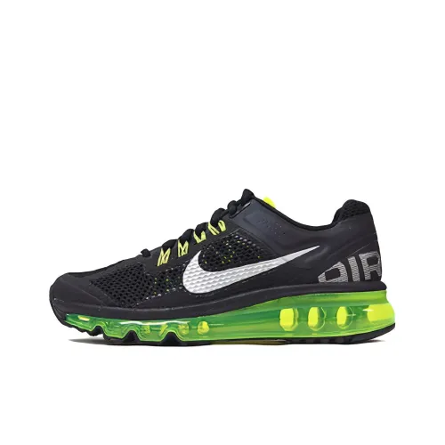 Nike Air Max 2013 Амортизация Износостойкие Беговые Кроссовки Мужские Черные