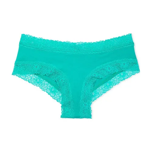 Victoria's Secret Розовый The LACIE Кружево Обхват талии Хлопок Cheeky Panty CA Нижнее белье Женские 1 шт Мятно-зеленый