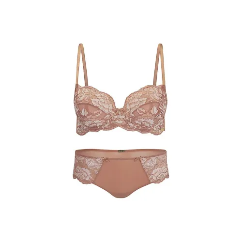 Victoria's Secret VICTORIA'S SECRET Розовый ADORE ME Jaya Plunge Бюстгальтер CAFE Au Lait Набор нижнего белья Женские Кофе