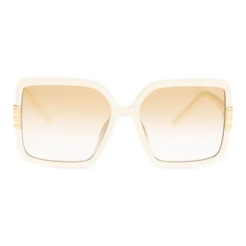 TORY BURCH Ацетат Квадратные Солнцезащитные Очки Женские Бежевые