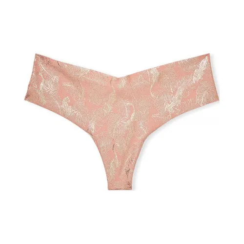 Victoria's Secret Розовый No Show No Show Стринг Panty Розовый BlushLeopards Нижнее белье Женские 1 шт Апельсин