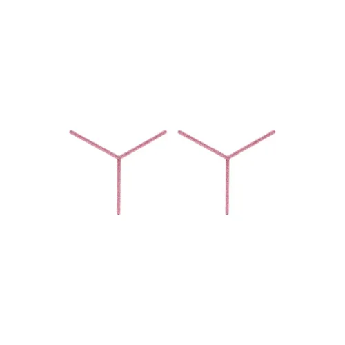 YProject Brass Stud Серьги Женские Розовый